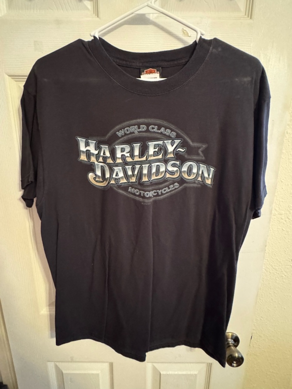 Harley-Davidson Black Short Sleeve Logo Tee with Silver Accent